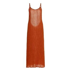 Savannah Morrow Burnt Orange Backless Dress